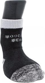 img 4 attached to 🧦 Woodrow Wear Power Paws Reinforced Foot Dog Socks - Black/Grey, XXL (130-180 lbs)