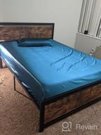 img 1 attached to Queen Size Teal Satin Sheet Set, 4 Piece Deep Pocket Super Soft ARTALL Silky review by Ken Perry