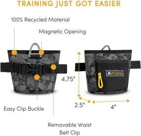 img 2 attached to 🐾 OllyDog Goodie Treat Bag with Waist Belt Clip - Hands-Free Dog Training Pouch with Magnetic Closure, Dream Camo Design