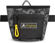 🐾 ollydog goodie treat bag with waist belt clip - hands-free dog training pouch with magnetic closure, dream camo design logo