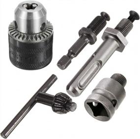 img 4 attached to Hymnorq Keyed Drill Chuck With SDS-Plus Shank, Converter And Hex Shank - 3/8-24UNF, Clamping Range 0.6-6.5Mm, Ideal For Impact Hammer, Electric Wrench And Air Screwdriver Use