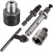 hymnorq keyed drill chuck with sds-plus shank, converter and hex shank - 3/8-24unf, clamping range 0.6-6.5mm, ideal for impact hammer, electric wrench and air screwdriver use logo