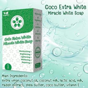 img 2 attached to Organic CoCoWhite+Mesh Soap - Brighten Skin, Remove Dark Spots & Acne W/ Glutathione, Alpha Arbuin & Shea Butter (No SLS Or Paraben)