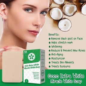img 3 attached to Organic CoCoWhite+Mesh Soap - Brighten Skin, Remove Dark Spots & Acne W/ Glutathione, Alpha Arbuin & Shea Butter (No SLS Or Paraben)