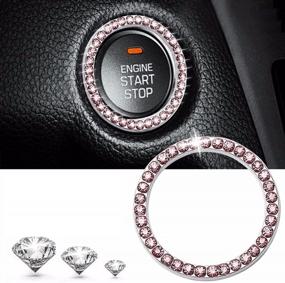 img 2 attached to 2 Pack Pink Bling Car Decor Crystal Rhinestone Sticker | Perfect Women'S Car Accessories For A Stylish Ride!