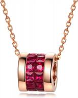 exquisite 14k rose gold pendant with chic ruby gemstone charm necklace logo