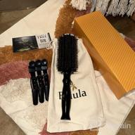 img 1 attached to Add Volume And Body To Your Hair With Belula Boar Bristle Round Brush Set: Large 2.7” Wooden Barrel, Free Hair Clips & Travel Bag Included! review by Joaquin Bennett