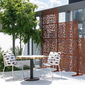 img 2 attached to Corten Steel Outdoor Divider Set With Stand - Veradek Web Decorative Design