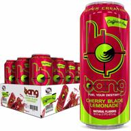 bang caffeine free cherry blade lemonade energy drink, 0 calories, sugar free with super creatine, 16 fl oz (pack of 12) logo
