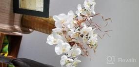 img 8 attached to 6 шт. искусственные стебли орхидеи цвета фуксии-большое цветение настоящее прикосновение фаленопсис для домашнего свадебного украшения
