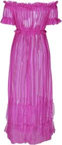 img 3 attached to XXXITICAT Through Nightclub Shoulder Pleated Women's Clothing via Dresses