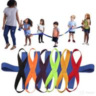🌈 colorful walking rope for preschool daycare school kids - outdoor toddler walking rope with calming handles and line for better classroom management (holding loop for 12 children and 2 teachers) - blue logo