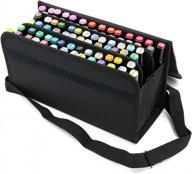 organize your art supplies with btsky 80 slot carrying case holder for markers and lipsticks - perfect for copic, prismacolor, spectrum noir, and more! logo