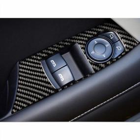 img 1 attached to 2 шт., углеродное волокно, стеклоподъемник, переключатель, отделка для Chevrolet Camaro 2017-2020, аксессуары Keptrim