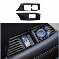 2pcs carbon fiber window lift switch trim for 2017-2020 chevrolet camaro by keptrim accessories logo