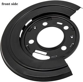 img 1 attached to 🚗 Ford Excursion F250 F350 F450 F550 Rear Brake Dust Shield Backing Plates (Pack of 2) by Gagsu Brake