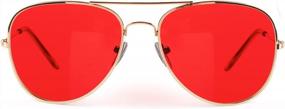 img 2 attached to SunnyPro Авиаторские очки: осветление стекла с цветным тонированием W/ Металлическая защита от УФ-400