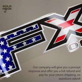 img 1 attached to 🚙 Golden FX4 Off Road Decals Stickers for F250 F350 F450 (2017-2020) with American Flag Design