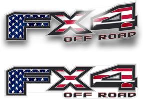 img 4 attached to 🚙 Golden FX4 Off Road Decals Stickers for F250 F350 F450 (2017-2020) with American Flag Design