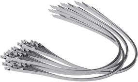 img 4 attached to 20-Inch Supreme 316 Stainless Steel Cable Zip Ties, 150 lb Strength, Pack of 100