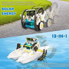 img 1 attached to STEM 13-In-1 Solar Power Robot Kit: Educational Experiment DIY Robotics Set For Boys Girls Kids Teens Age 8-12