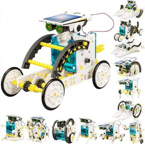img 4 attached to STEM 13-In-1 Solar Power Robot Kit: Educational Experiment DIY Robotics Set For Boys Girls Kids Teens Age 8-12