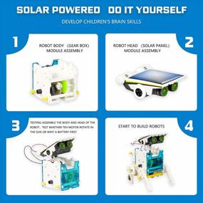 img 3 attached to STEM 13-In-1 Solar Power Robot Kit: Educational Experiment DIY Robotics Set For Boys Girls Kids Teens Age 8-12