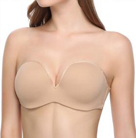 img 3 attached to HANSCA Strapless Bra For Large Bust Women Push Up Convertible Multiway Non-Slip Demi Molded Underwire Bra