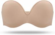 hansca strapless bra for large bust women push up convertible multiway non-slip demi molded underwire bra logo