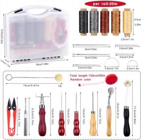 img 3 attached to Complete 35-Piece BUTUZE Leather Sewing Repair Kit With Waxed Thread And Hand-Stitching Tools: Perfect For DIY Leather Sewing, Quilting And Craft Repairs