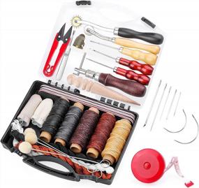 img 4 attached to Complete 35-Piece BUTUZE Leather Sewing Repair Kit With Waxed Thread And Hand-Stitching Tools: Perfect For DIY Leather Sewing, Quilting And Craft Repairs