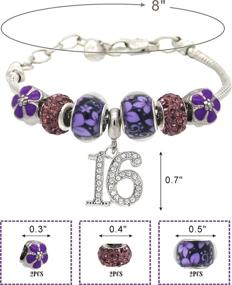 img 1 attached to 🎁 16th Birthday Girl Gift: Stylish Bracelet and Necklace Set for Your 16 Year Old Daughter