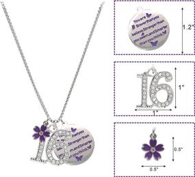 img 2 attached to 🎁 16th Birthday Girl Gift: Stylish Bracelet and Necklace Set for Your 16 Year Old Daughter