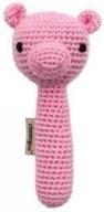 🐷 cheengoo organic crocheted pig rattle: sustainable & stimulating baby toy logo