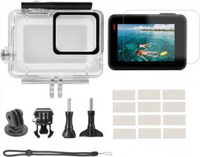 img 4 attached to Snado 45Mm Underwater Housing Case For GoPro Hero 7 White & Silver With Diving Protective Shell And Bracket Kit Accessories