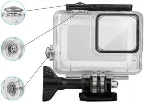img 1 attached to Snado 45Mm Underwater Housing Case For GoPro Hero 7 White & Silver With Diving Protective Shell And Bracket Kit Accessories