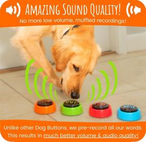 img 2 attached to 🐶 Enhance Canine Communication with Monocle Breakers VocalPups Dog Buttons - Male Voice, Dog Talking Button Training, Speech Buttons for Dogs (Batteries not Included)