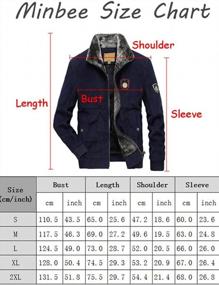 img 2 attached to Сочетание тепла и стиля: мужская вельветовая куртка Minibee Trucker с подкладкой из шерпы, флисовым воротником и джинсовым пальто