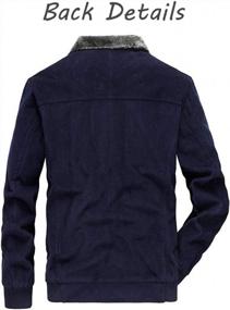 img 1 attached to Сочетание тепла и стиля: мужская вельветовая куртка Minibee Trucker с подкладкой из шерпы, флисовым воротником и джинсовым пальто