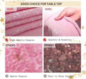 img 2 attached to Add A Pink Sparkle To Your Table Decor With Sequin Table Runners - Pack Of 4, 12X72 Inch, Perfect For Weddings And Birthdays!