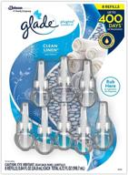 🌬️ 8-pack of glade plugins scented oils refills in clean linen fragrance, 0.84 fl oz each logo