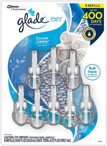 img 1 attached to 🌬️ 8-Pack of Glade Plugins Scented Oils Refills in Clean Linen Fragrance, 0.84 FL Oz each