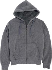 img 3 attached to Sherpa Lined Fleece Zip Up Sweatshirts Sweatshirt Boys' Clothing ~ Fashion Hoodies & Sweatshirts