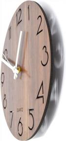 img 3 attached to Rustic Elegance Meets Functionality: 12-Inch Shabby Chic Wooden Wall Clock For Home And Office