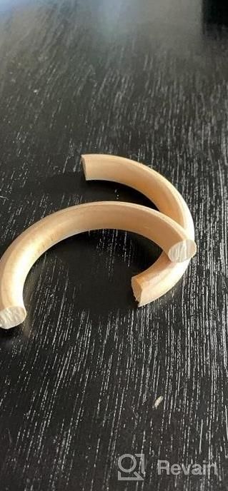 img 1 attached to 20Pcs Natural Wood Rings, HNYYZL Smooth Unfinished Wooden Ring Wood Circles For Craft, Ring Pendant And Connectors Jewelry Making, 6Cm/2.4Inch In Diameter review by Danielle Nosbush