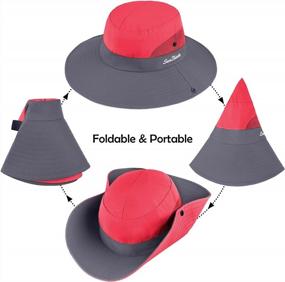 img 1 attached to Летние солнцезащитные шапки для женщин с отверстием для хвоста - пляжные кепки с широкими полями для походов и рыбалки (4 шт. в упаковке) от Cooraby
