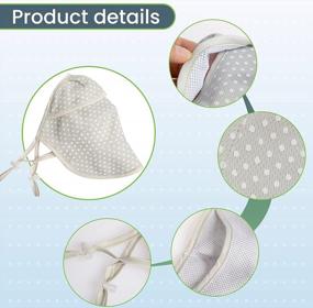 img 3 attached to Protective And Fashionable: WSERE 4Pcs Reusable Cotton Half-Face Shield For Outdoor And Daily Use