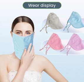 img 2 attached to Protective And Fashionable: WSERE 4Pcs Reusable Cotton Half-Face Shield For Outdoor And Daily Use