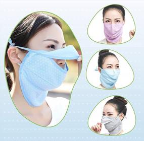 img 1 attached to Protective And Fashionable: WSERE 4Pcs Reusable Cotton Half-Face Shield For Outdoor And Daily Use