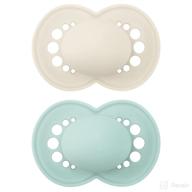 mam original matte pacifier (includes sterilizing pacifier case) - unisex baby pacifiers 6+ months - best for breastfed babies - sterilizing storage case - pack of 2 (ages 6-16 months) logo